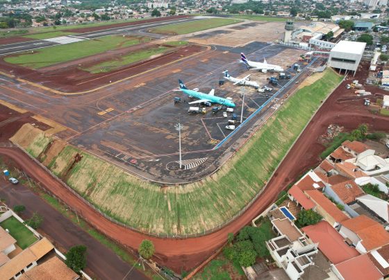 Novo pátio do Aeroporto de Londrina pode receber até seis aeronaves. Divulgação: CCR Aeroportos