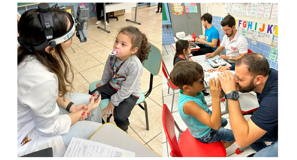 Ação gratuita oferece atendimento oftalmológico para 150 estudantes em Londrina